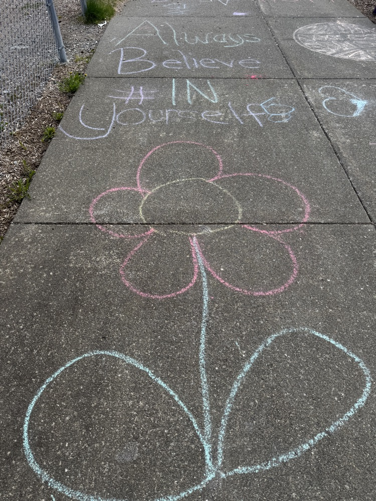 sidewalk chalk flower