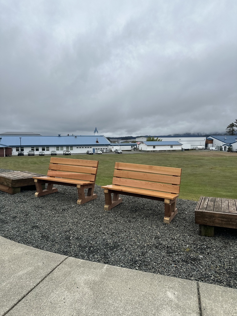 benches on school campus