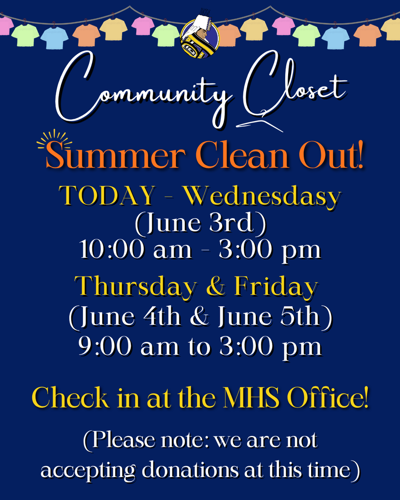 graphic with text, information about summer clean out