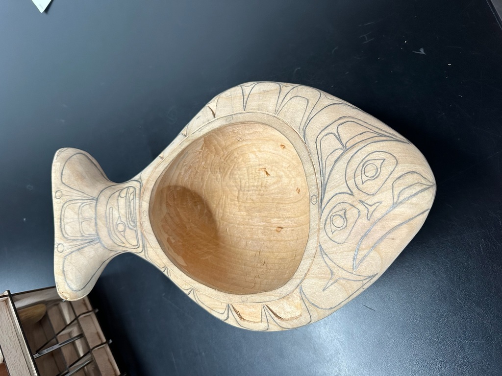 carved halibut bowl