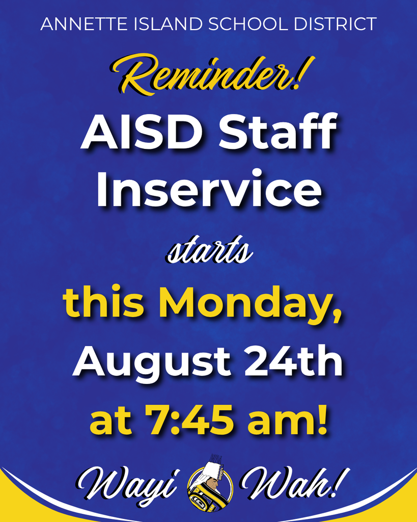 graphic with text, staff inservice reminder