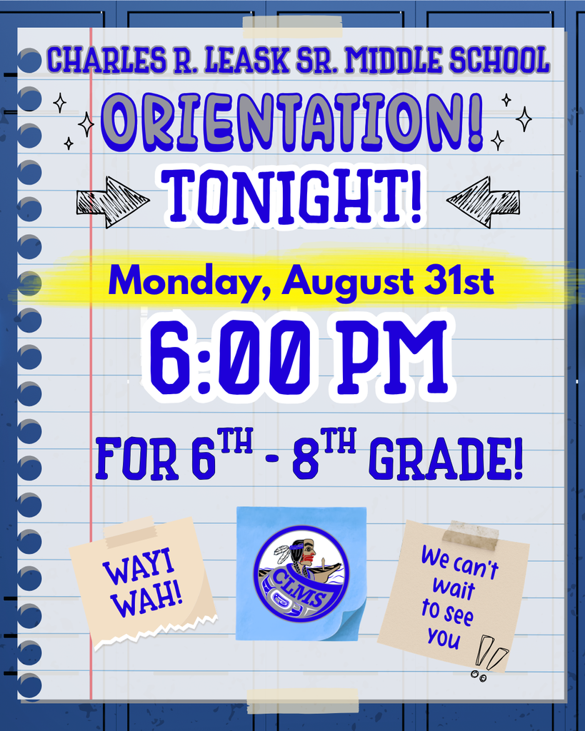 graphic with text, orientation information on notebook paper with sticky notes