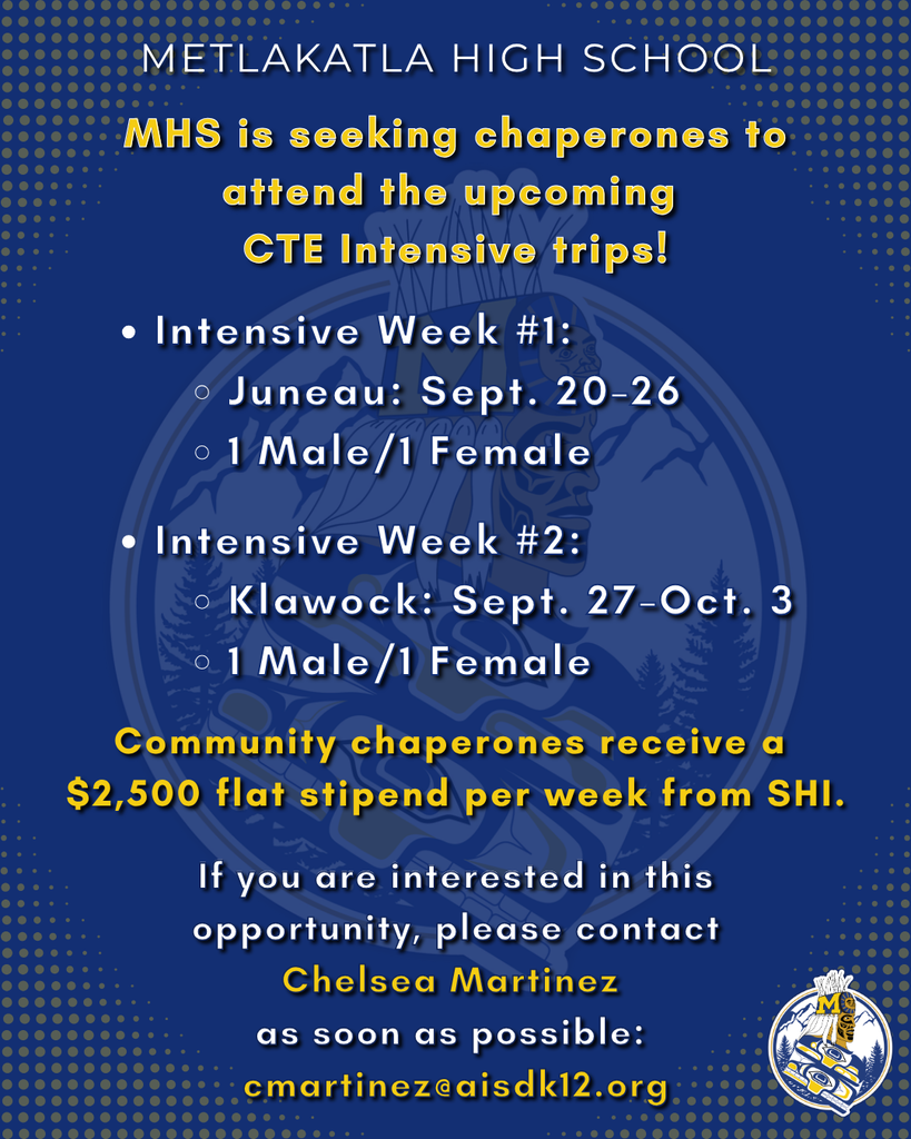 graphic with text, information about chaperones. Text in description