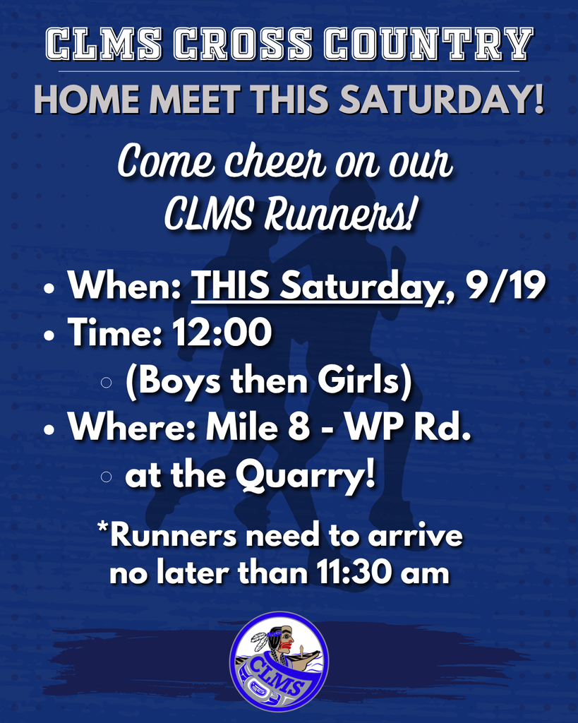 graphic with text, information about XC meet, runners. Details in description