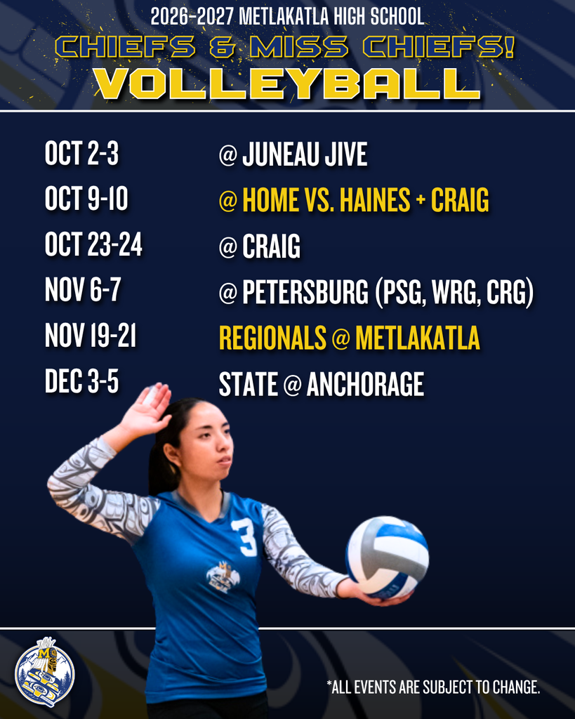graphic with text, student playing volleyball