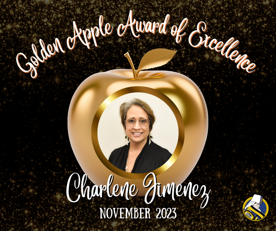 graphic with golden apple and woman