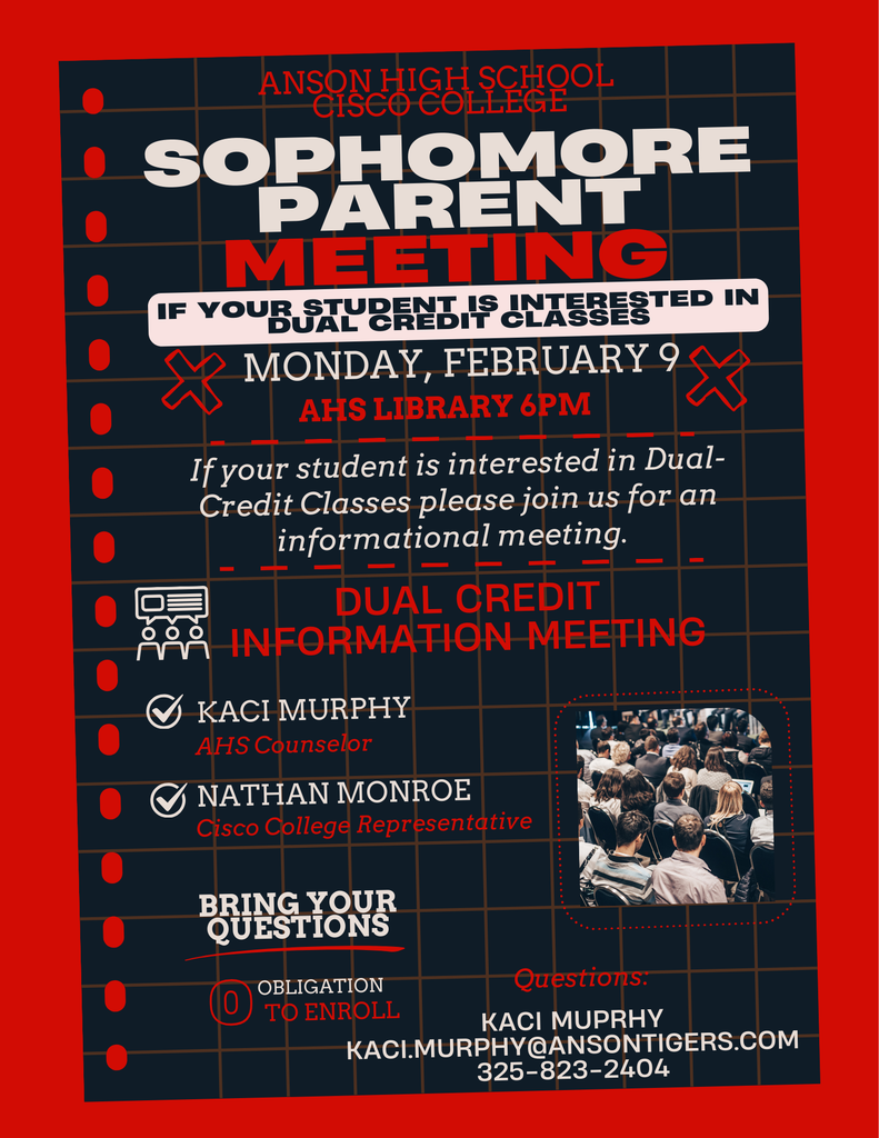Sophomore Dual Credit Meeting Flyer