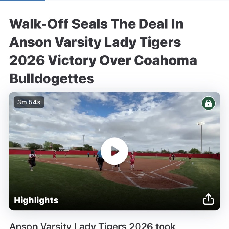 Lady Tigers Softball 