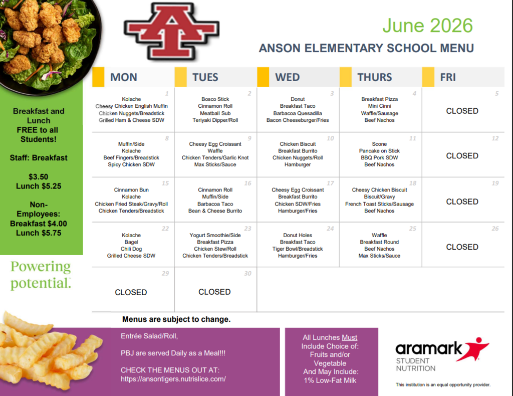 June Menu