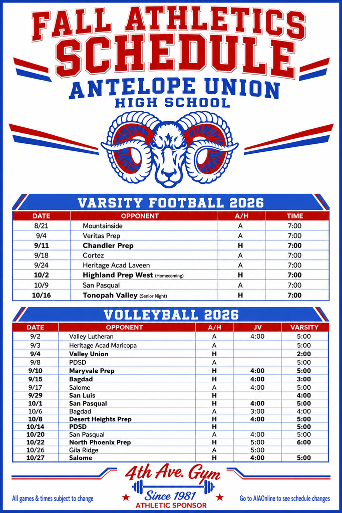 Fall Athletics