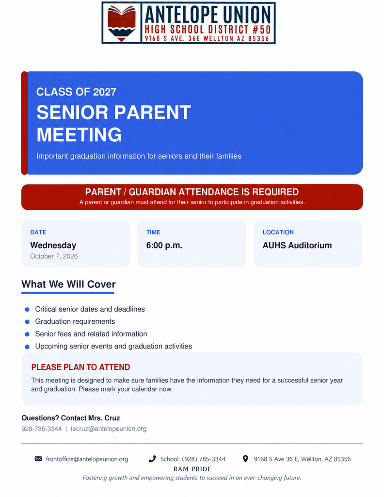 Senior Parent Meeting