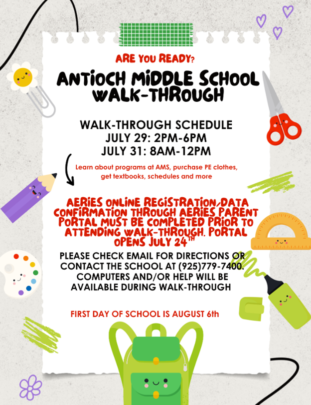 AMS Walkthrough - 7/29 and 7/31