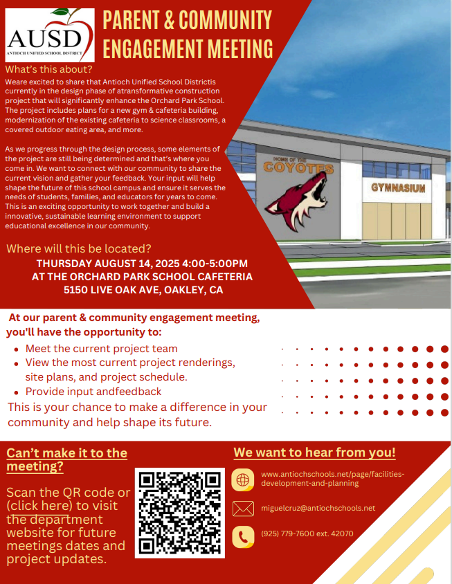Community Meeting flyer English
