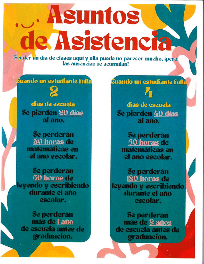 Attendance Flyer Spanish