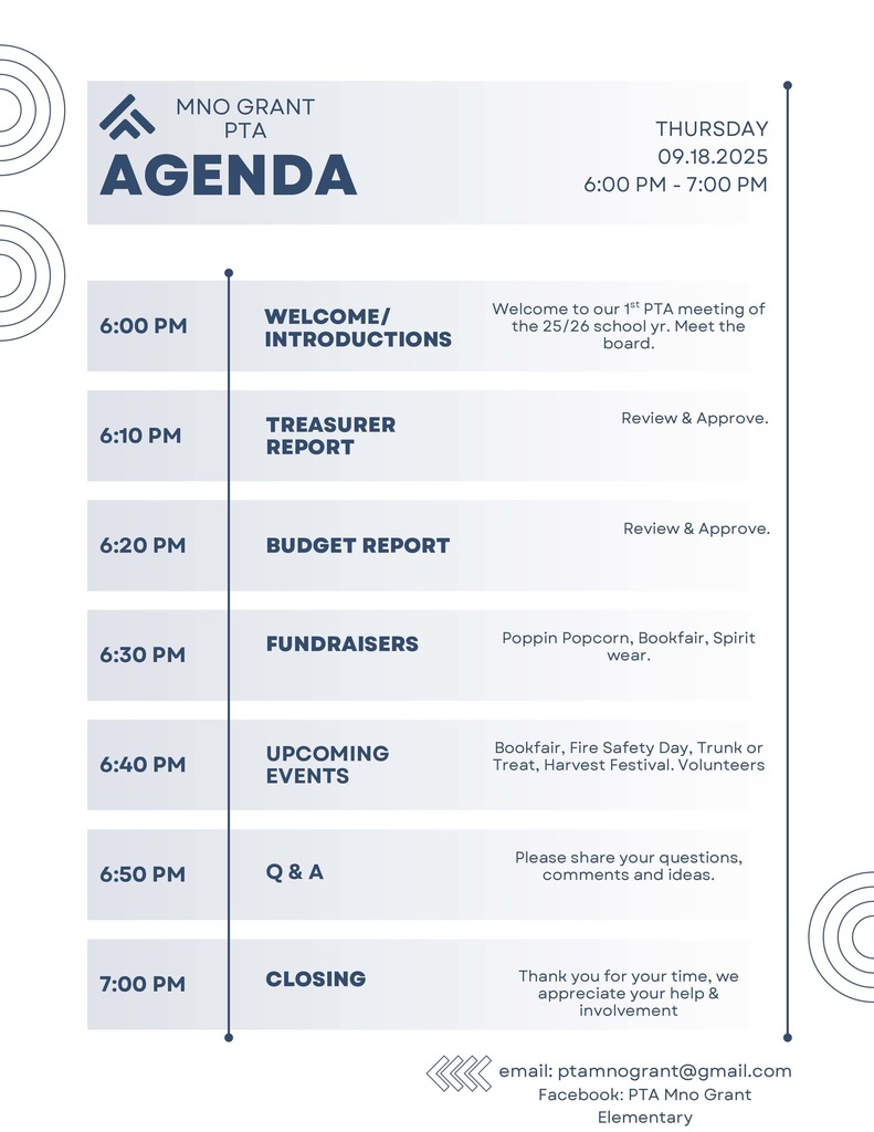 PTA Agenda