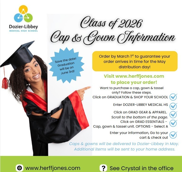 Class of 2026 Cap & Gown ordering information