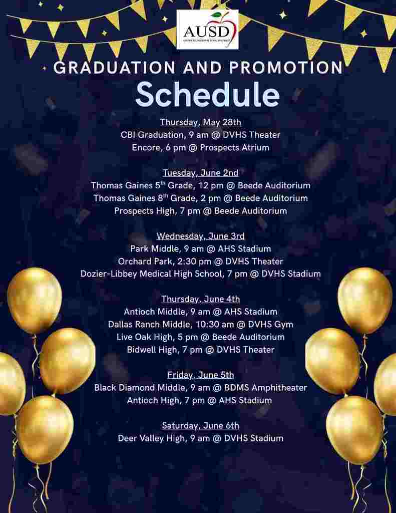2026 Graduation and Promotion Schedule
