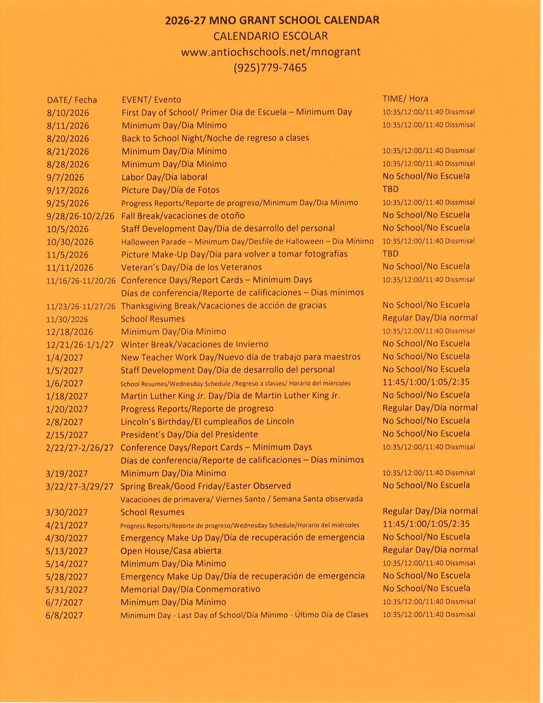 26.27 School Calendar