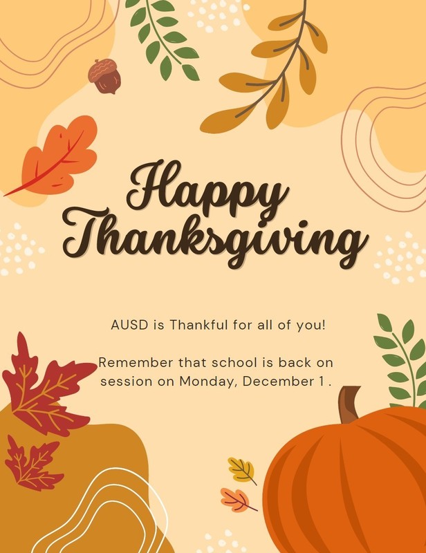 Happy Thanksgiving flyer