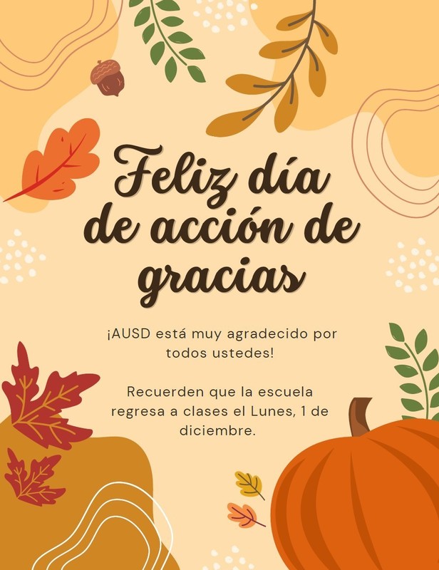 Happy Thanksgiving flyer