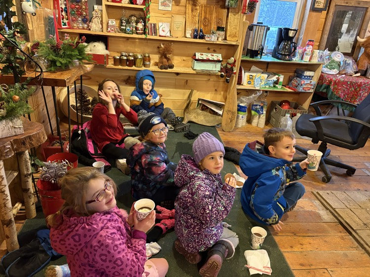 hot chocolate and candy canes 