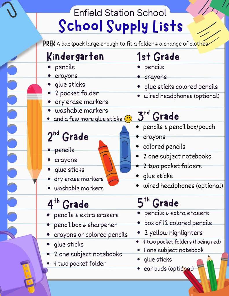 School Supply List 