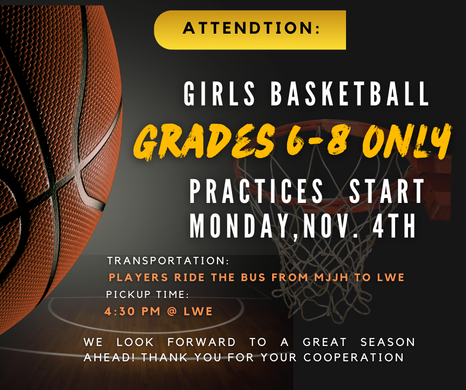 Flyer for girls basketball