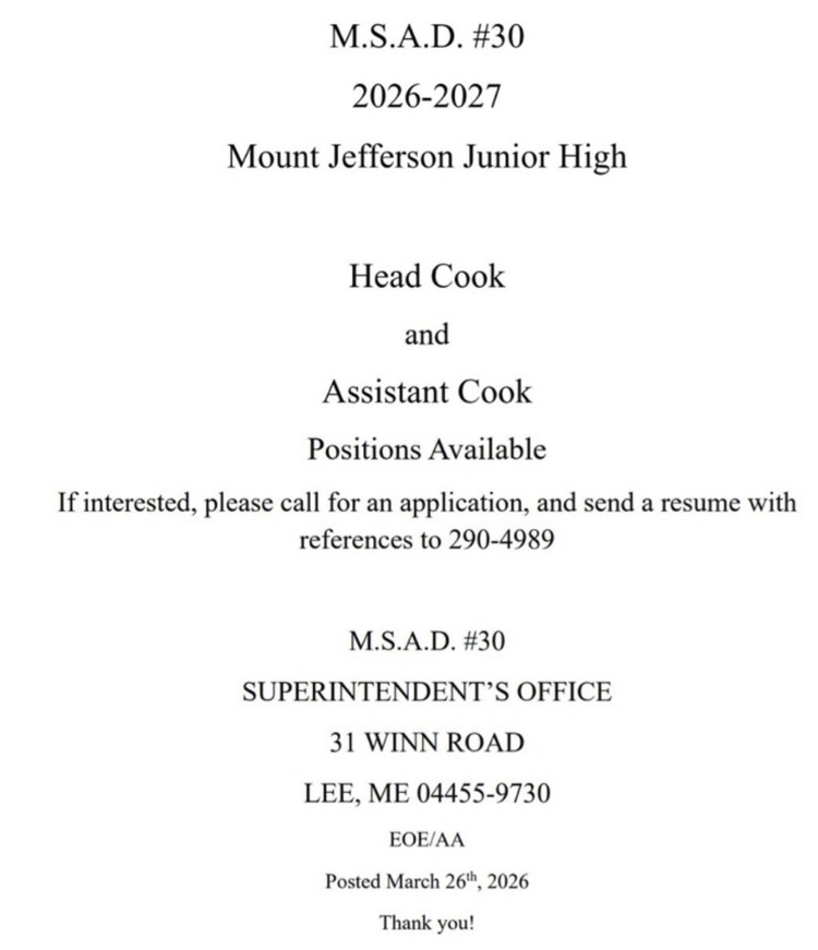cook positions 