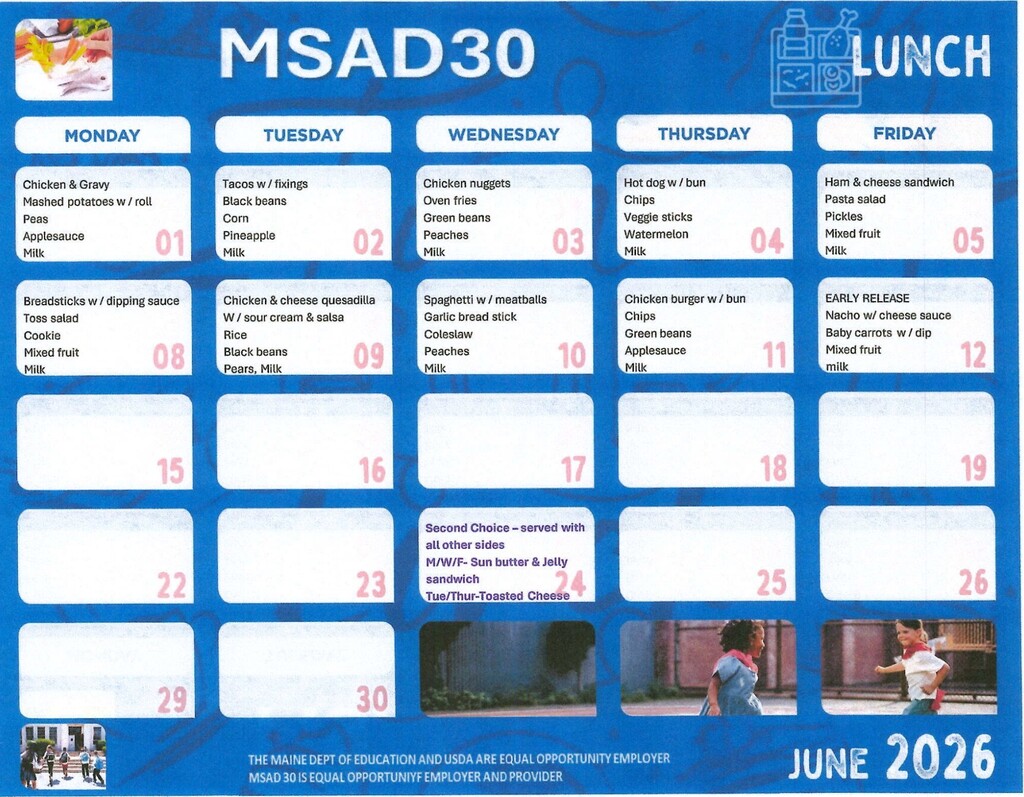 June Menu