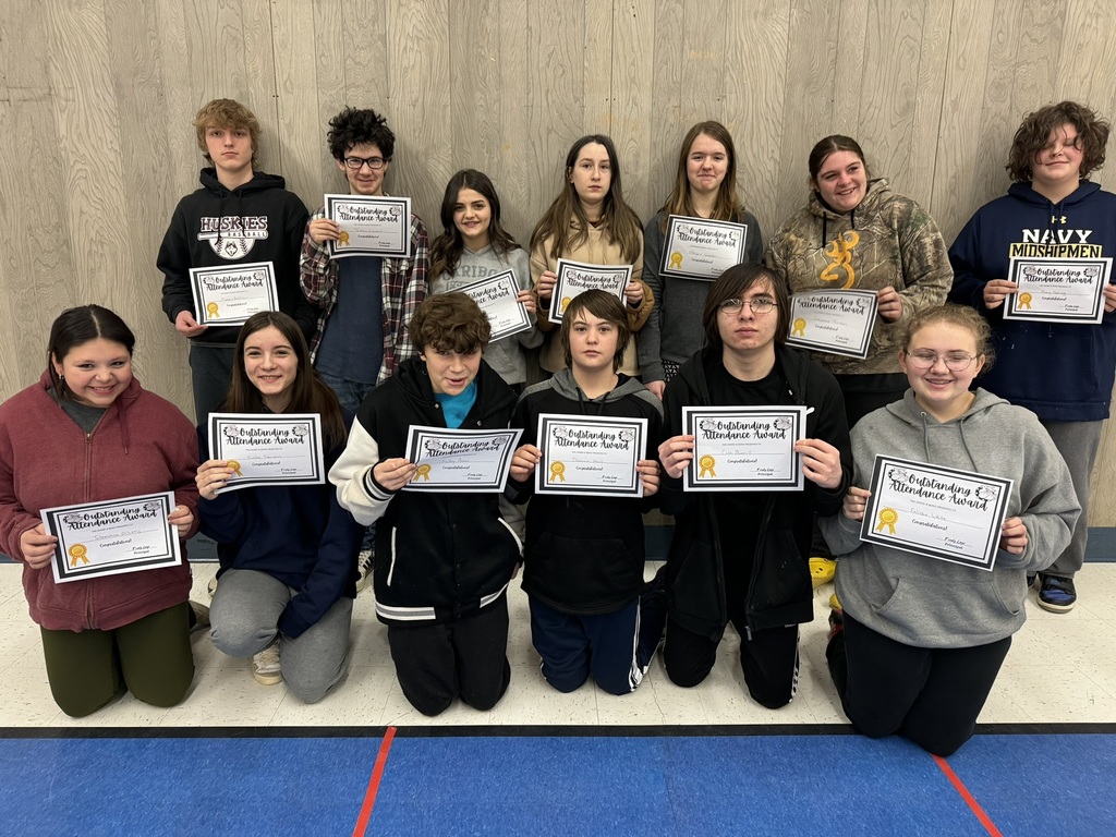 MJJH Attendance Award Winners 8th