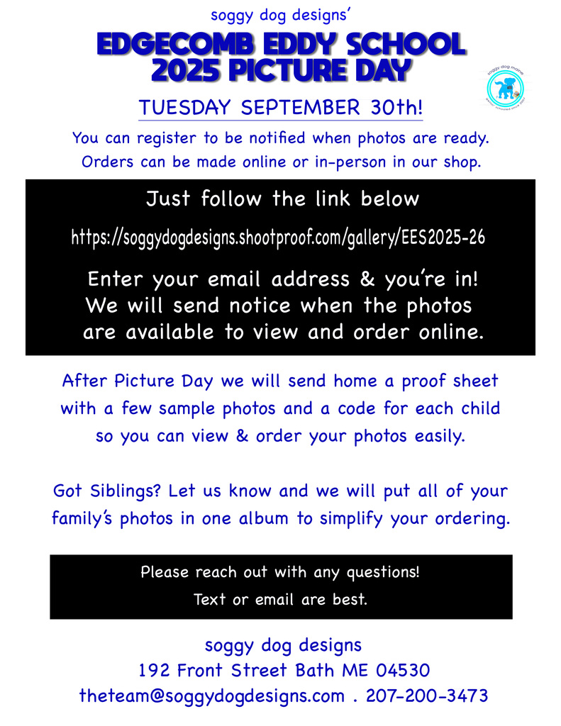 EES Picture Day is Tuesday 9/30/25