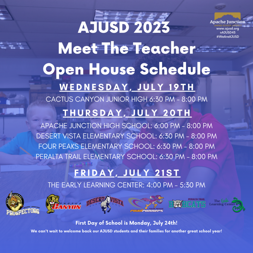 AJUSD Open House Schedule