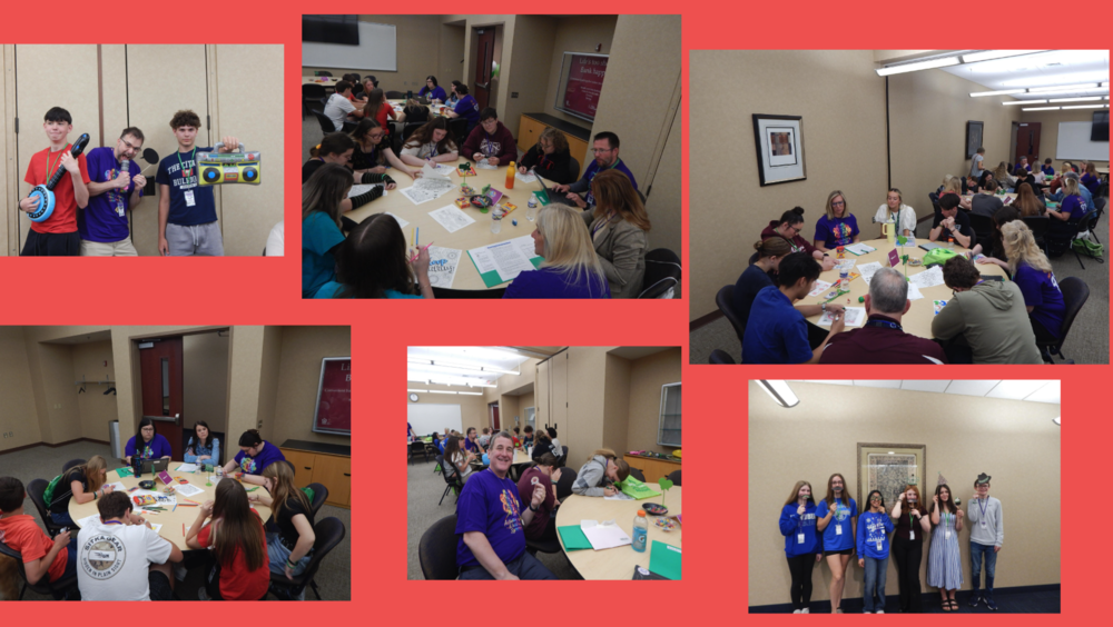 collage of students learning