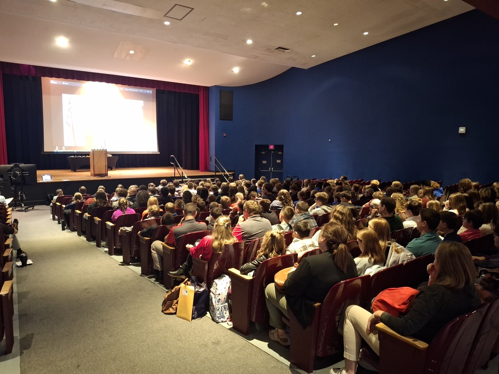 a full auditorium
