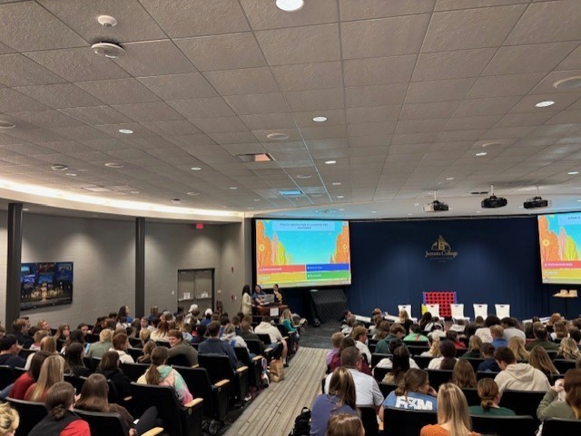 Group of students at a conference