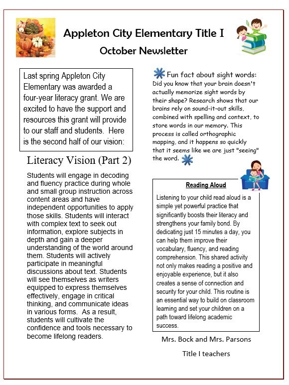 Title I Oct News