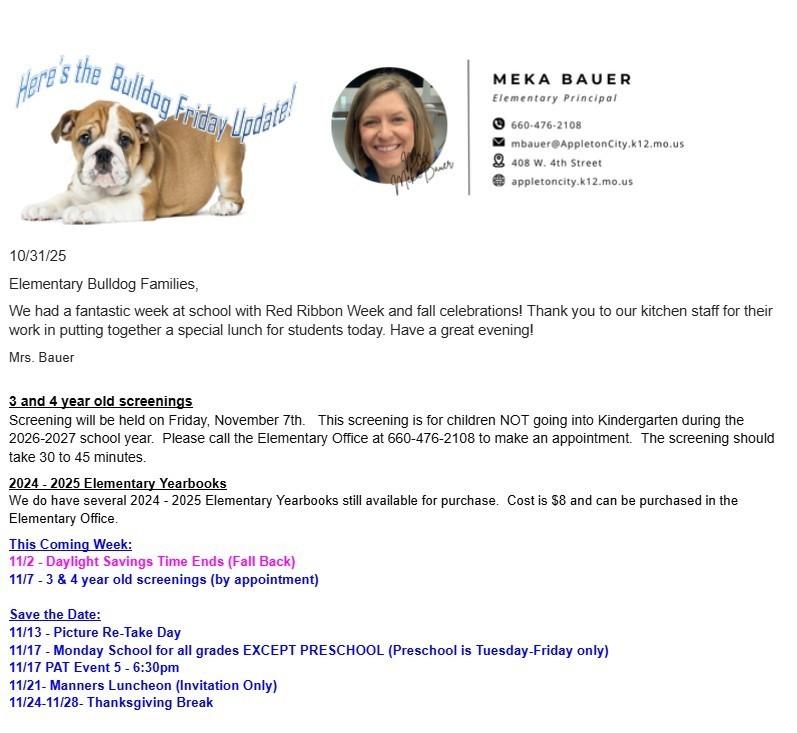 Bulldog Families 10 31 25