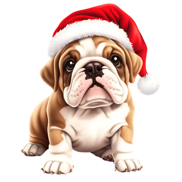 Christmas Bulldog