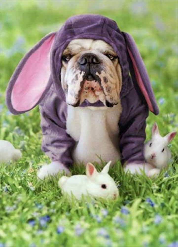 Bulldog Easter Bunny