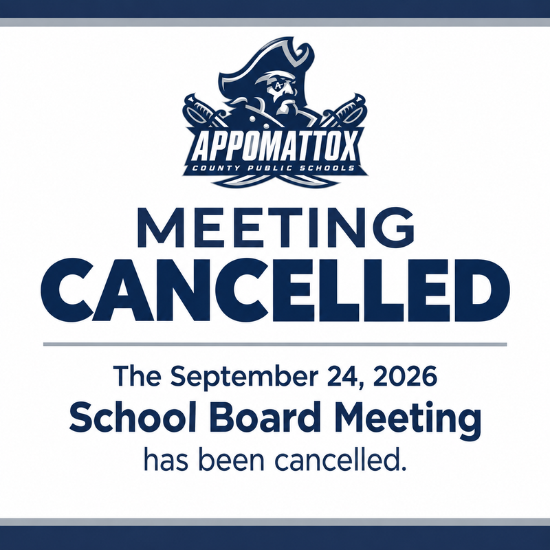 September 24, 2026 School Board Meeting Cancelled