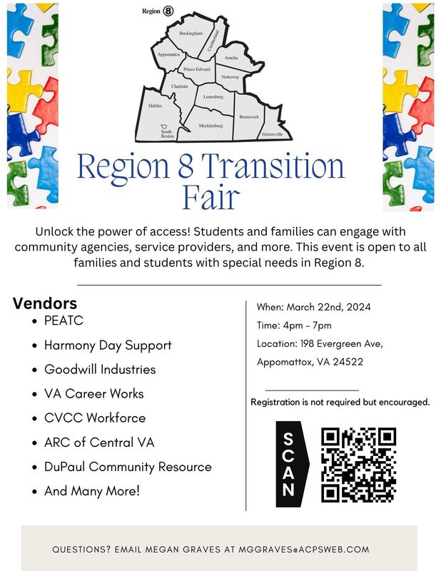 Region 8 Transition Fair Appomattox County Public Schools