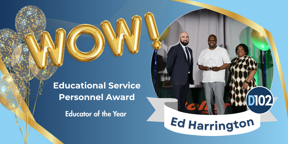 Celebration of Ed Harrington who won the Educational Service Personnel Award