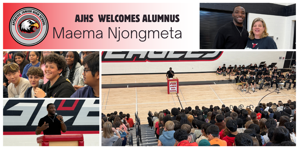 NFL Alumnus Maema Njongmeta Returns to AJHS to Inspire Students and Staff