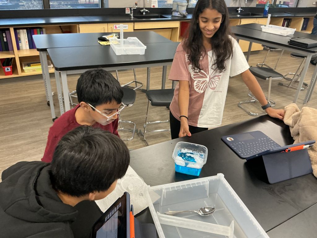 Students working at their desks.