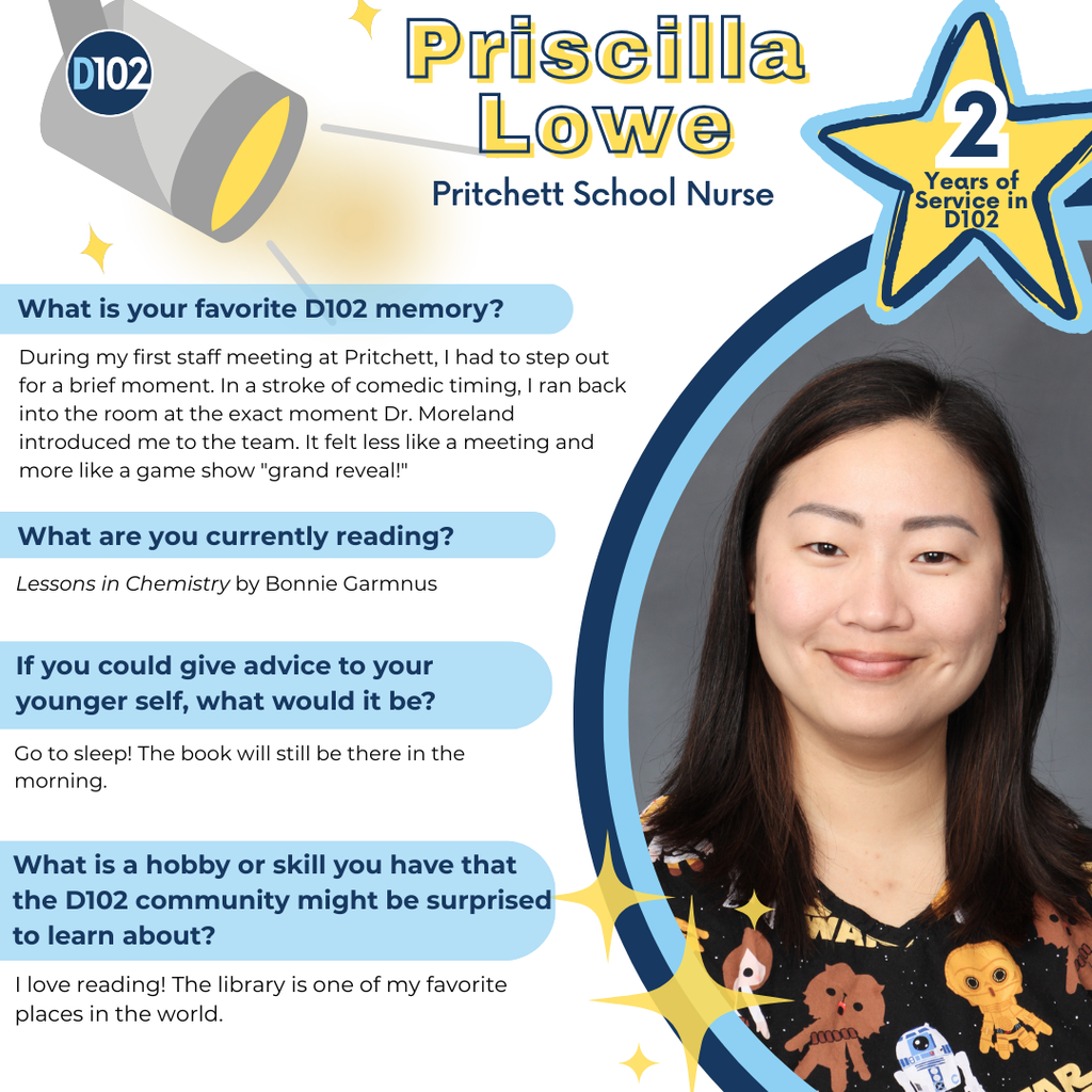 Staff spotlight on Priscilla Lowe.