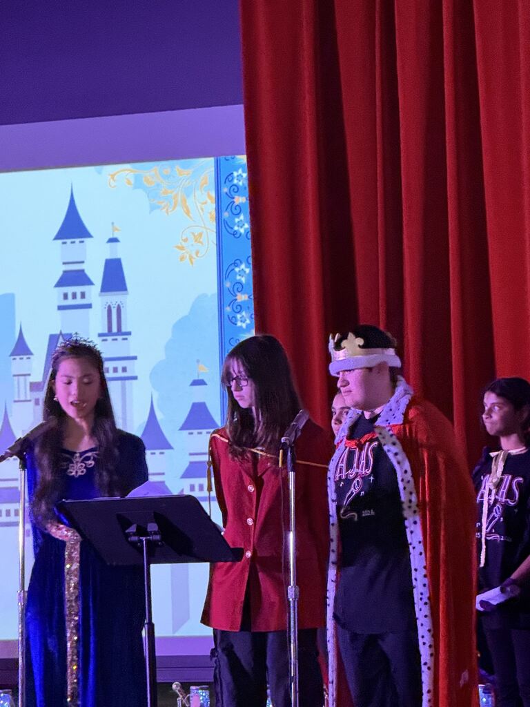 students dressed in costume for a play.