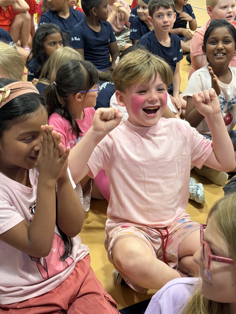 boy cheering.