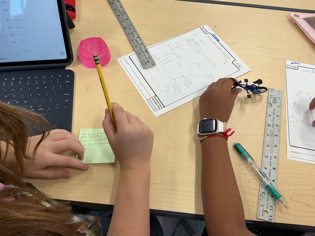 Students showing their work.