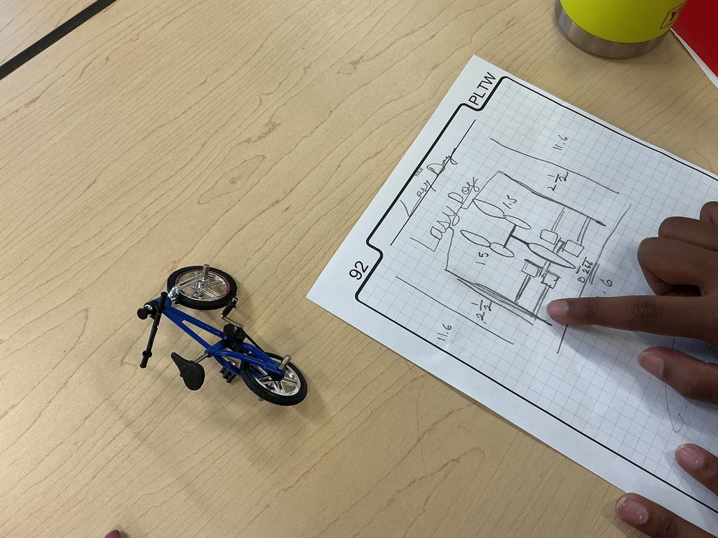 Drawing of a bike rack for Lazy Dog