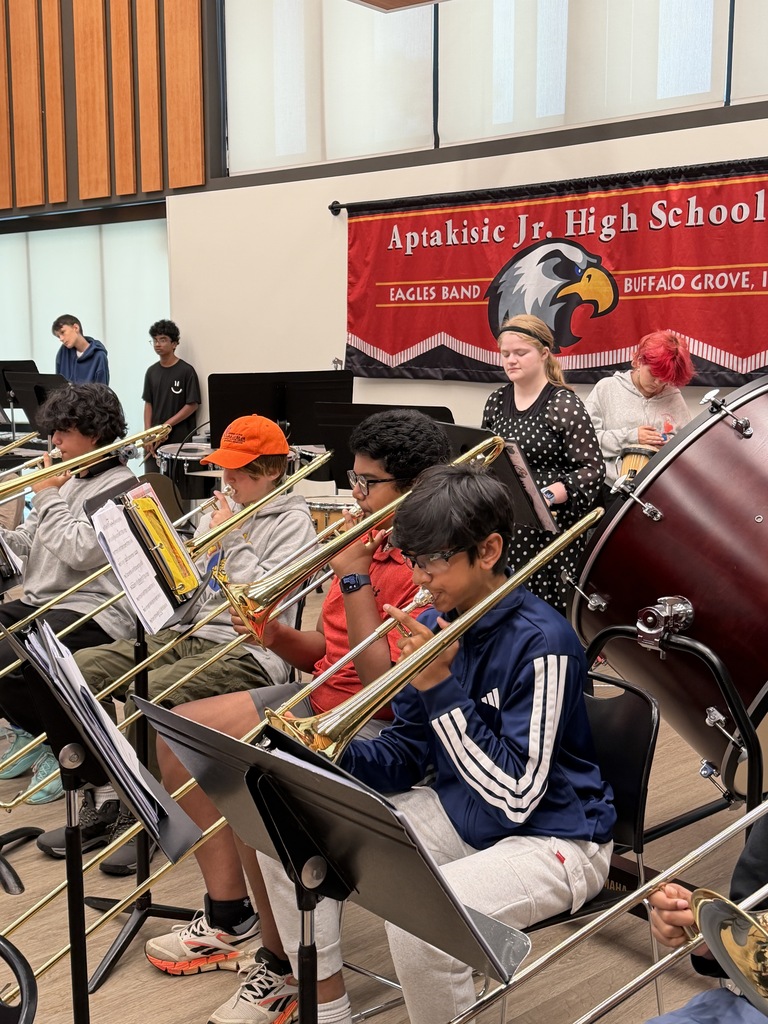 Students playing music.